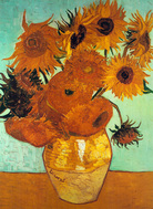  Vincent van Gogh art print 'Sunflowers on Blue' still life prints by King and McGaw